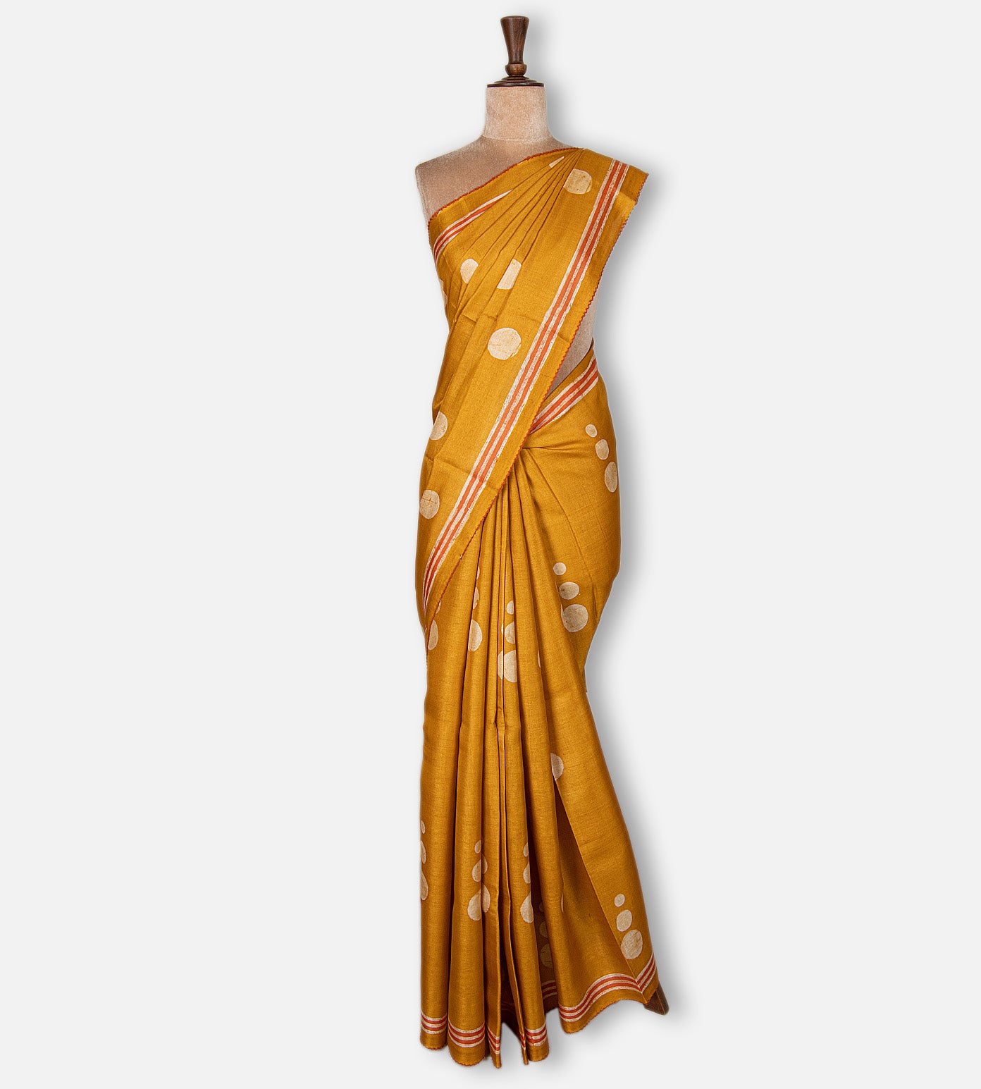 Yellow Tussar Saree