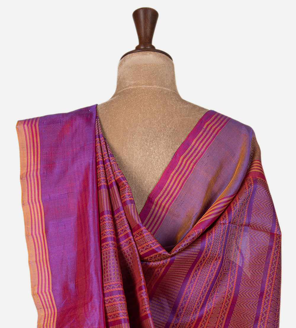 Blue Cotton Silk Saree