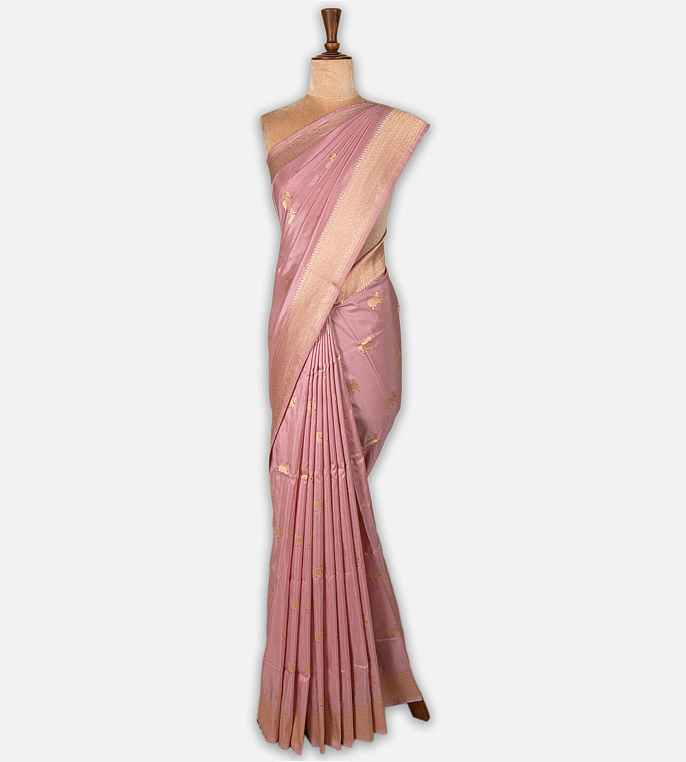 Light Pink Banarasi Silk Saree