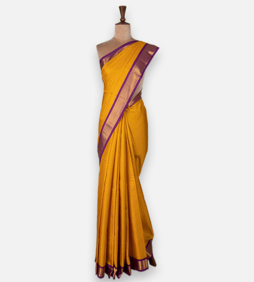 Yellow Kanchipuram Silk Saree