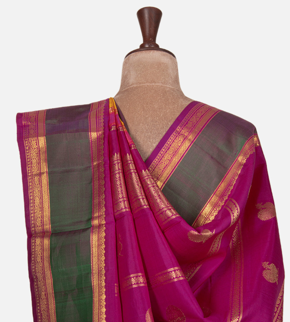 Yellow Kanchipuram Silk Saree