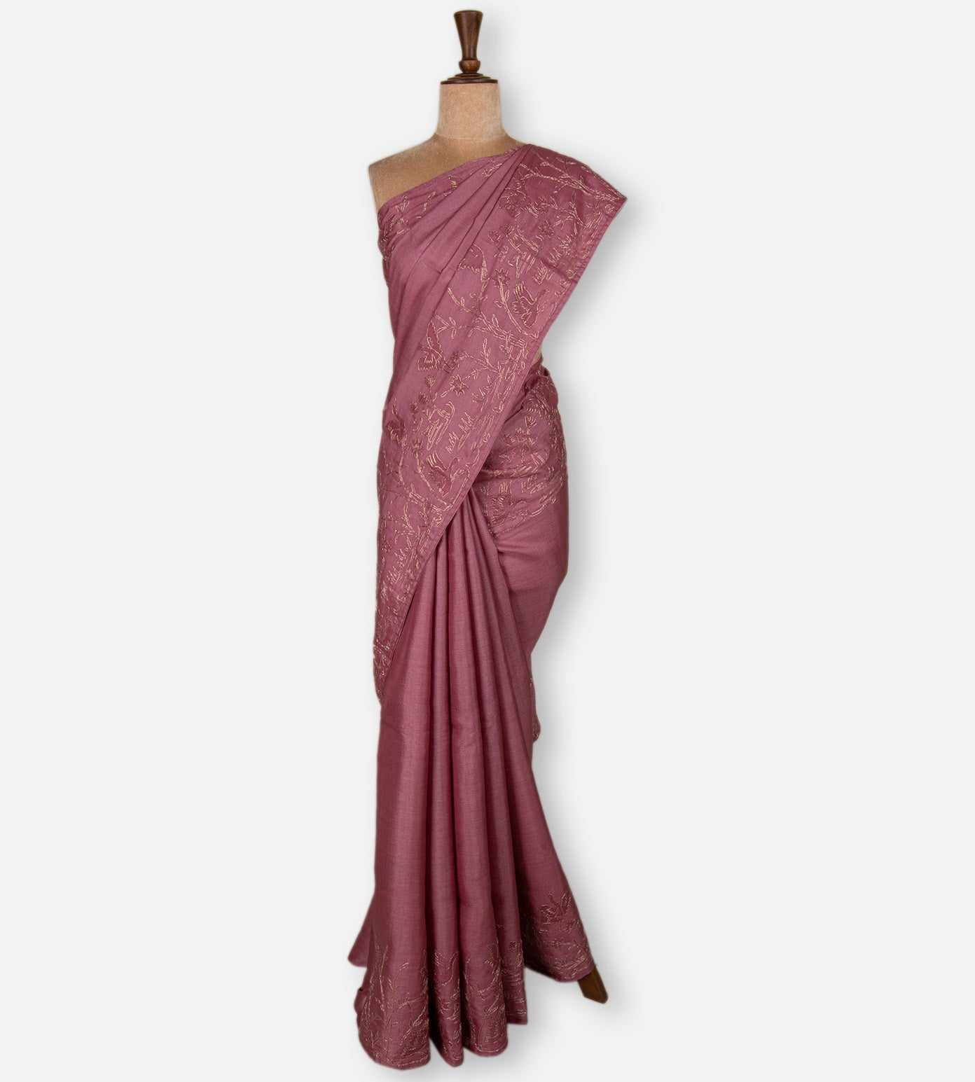 Pink Tussar Saree