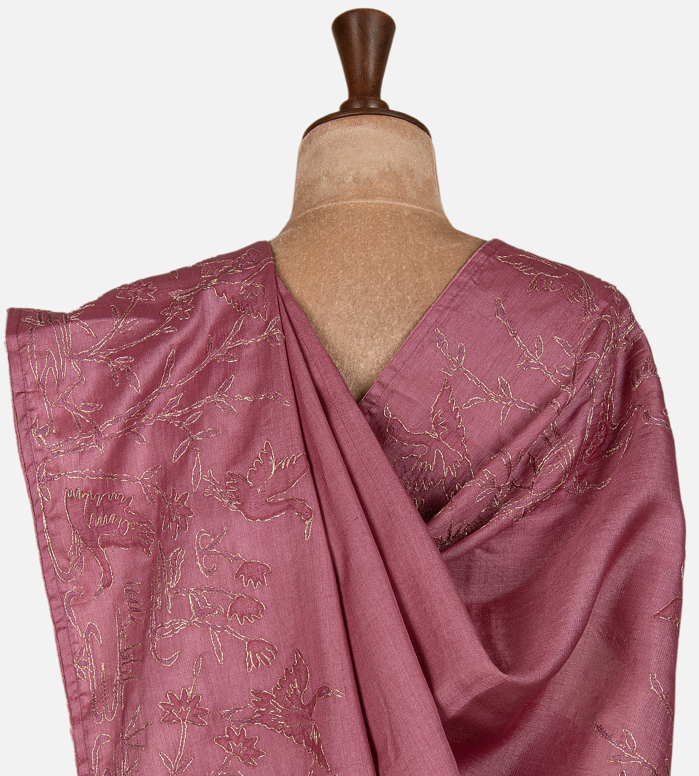 Pink Tussar Saree