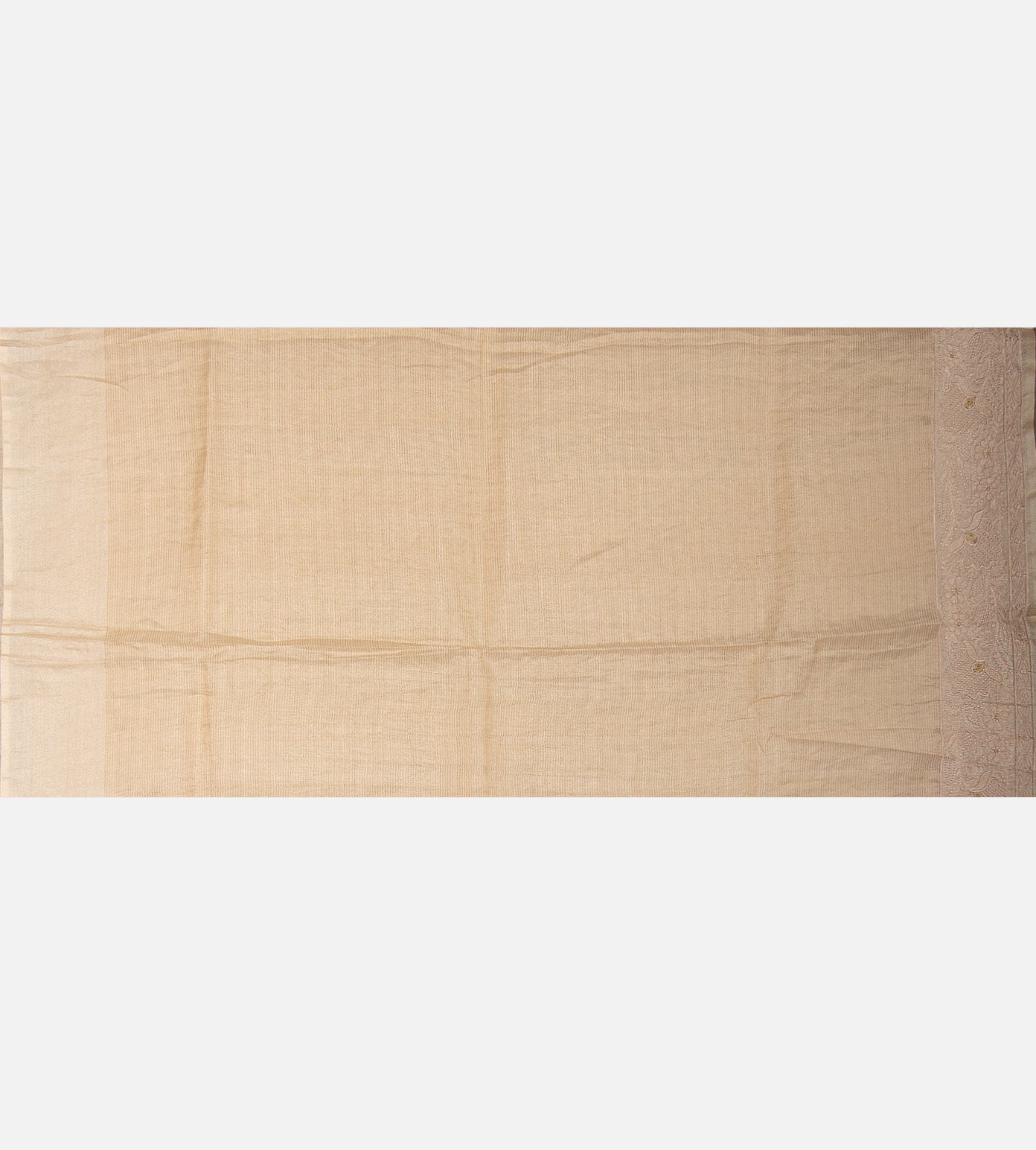 Light Beige Tussar Saree