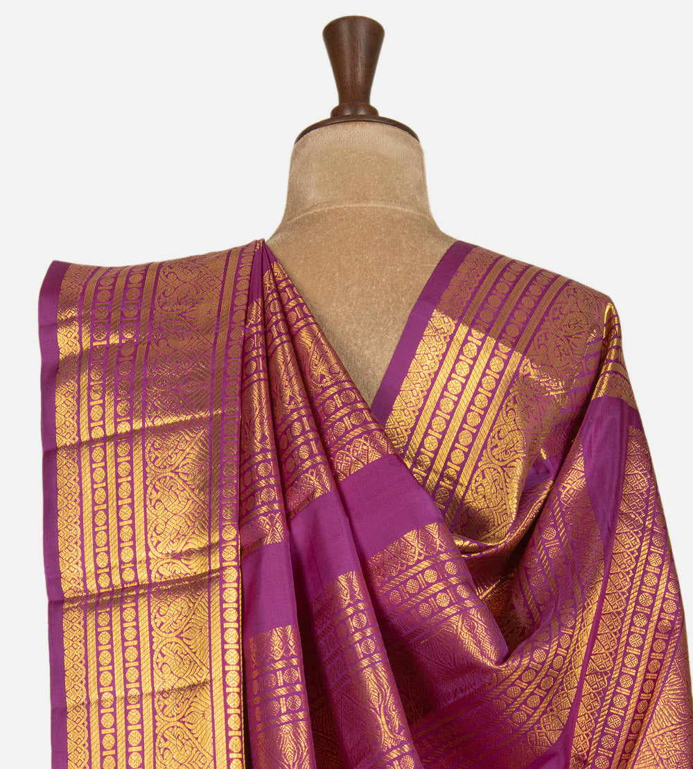 Dusty Mauve Kanchipuram Silk Saree