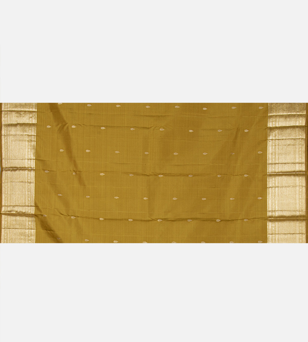 Gold Colour Kanchipuram Silk Saree