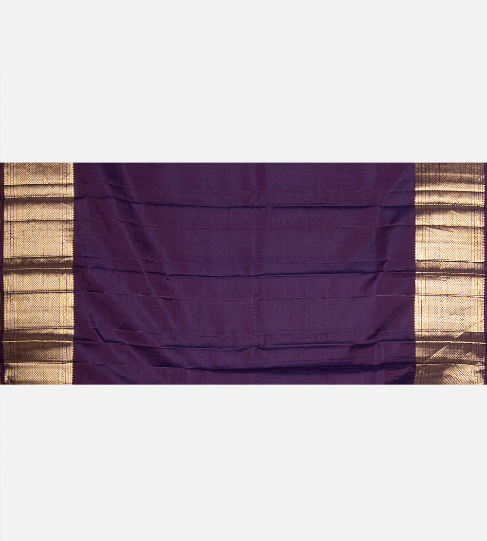 Purple Kanchipuram Silk Saree