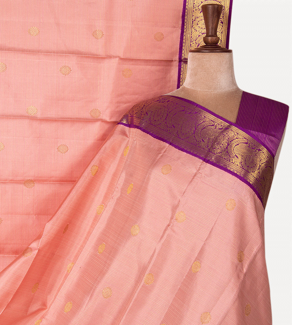 Light Pink Kanchipuram Silk Saree