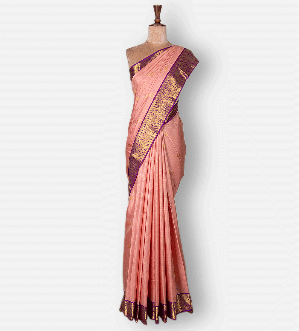 Light Pink Kanchipuram Silk Saree