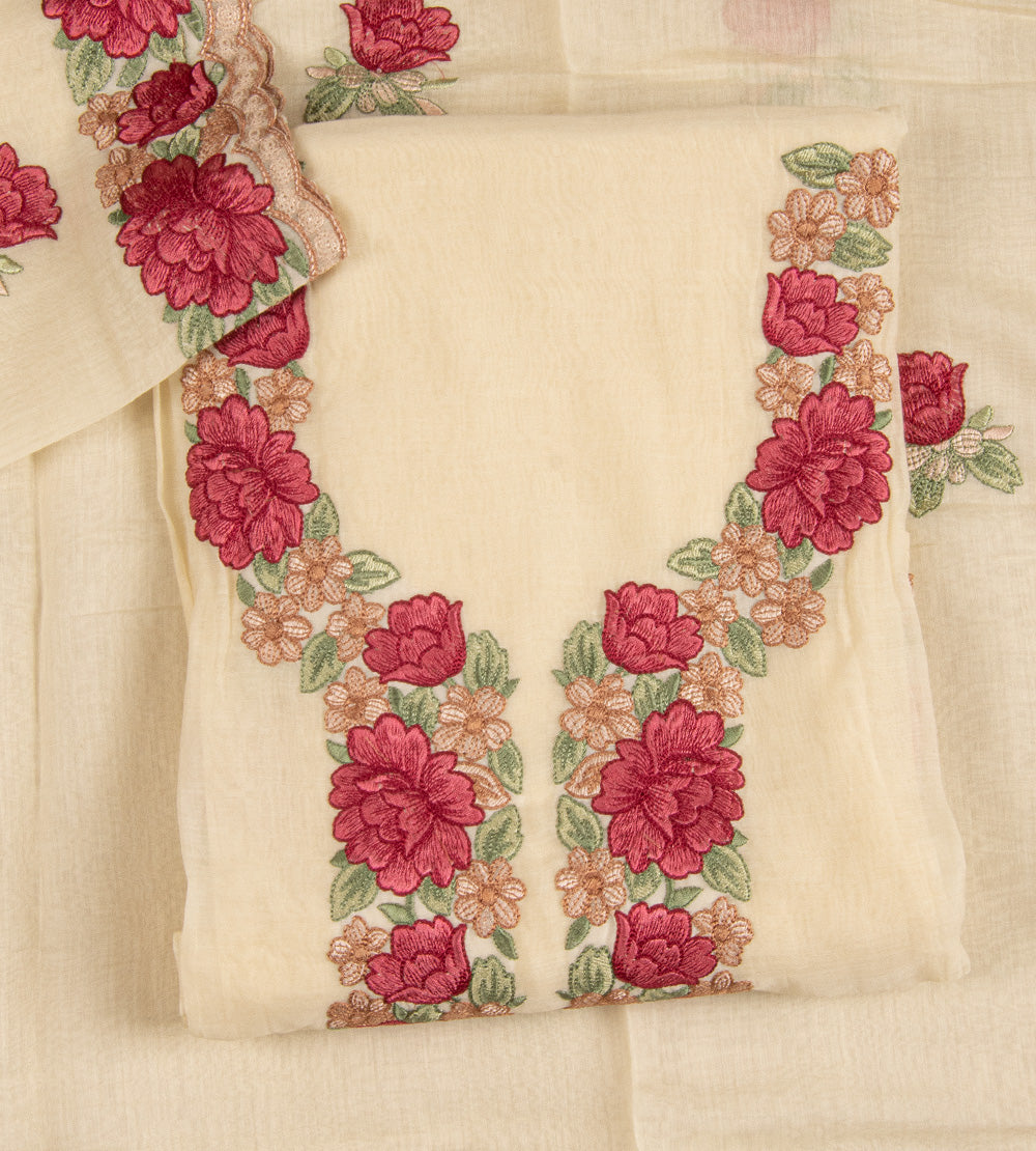 Deep Creme Mul Cotton Salwar