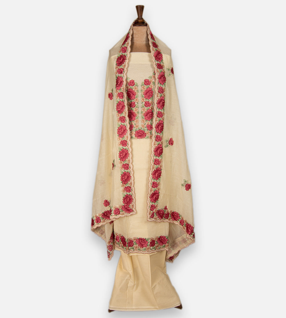 Deep Creme Mul Cotton Salwar