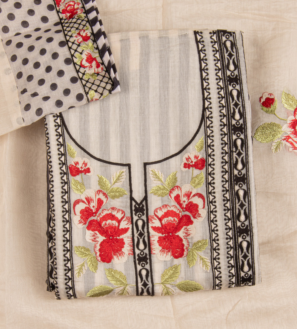 Light Beige Mul Cotton Salwar