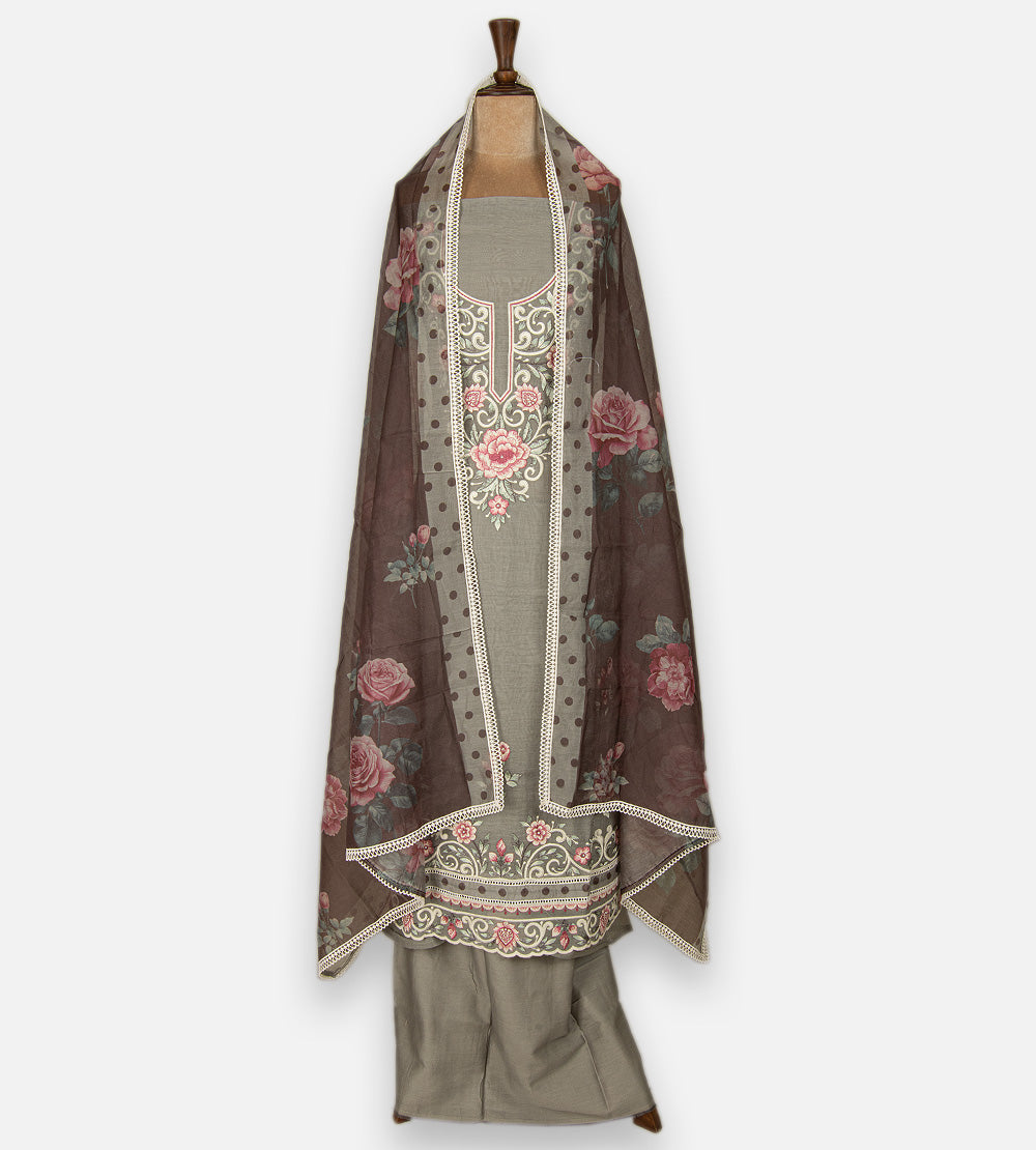 Grey Mul Cotton Salwar