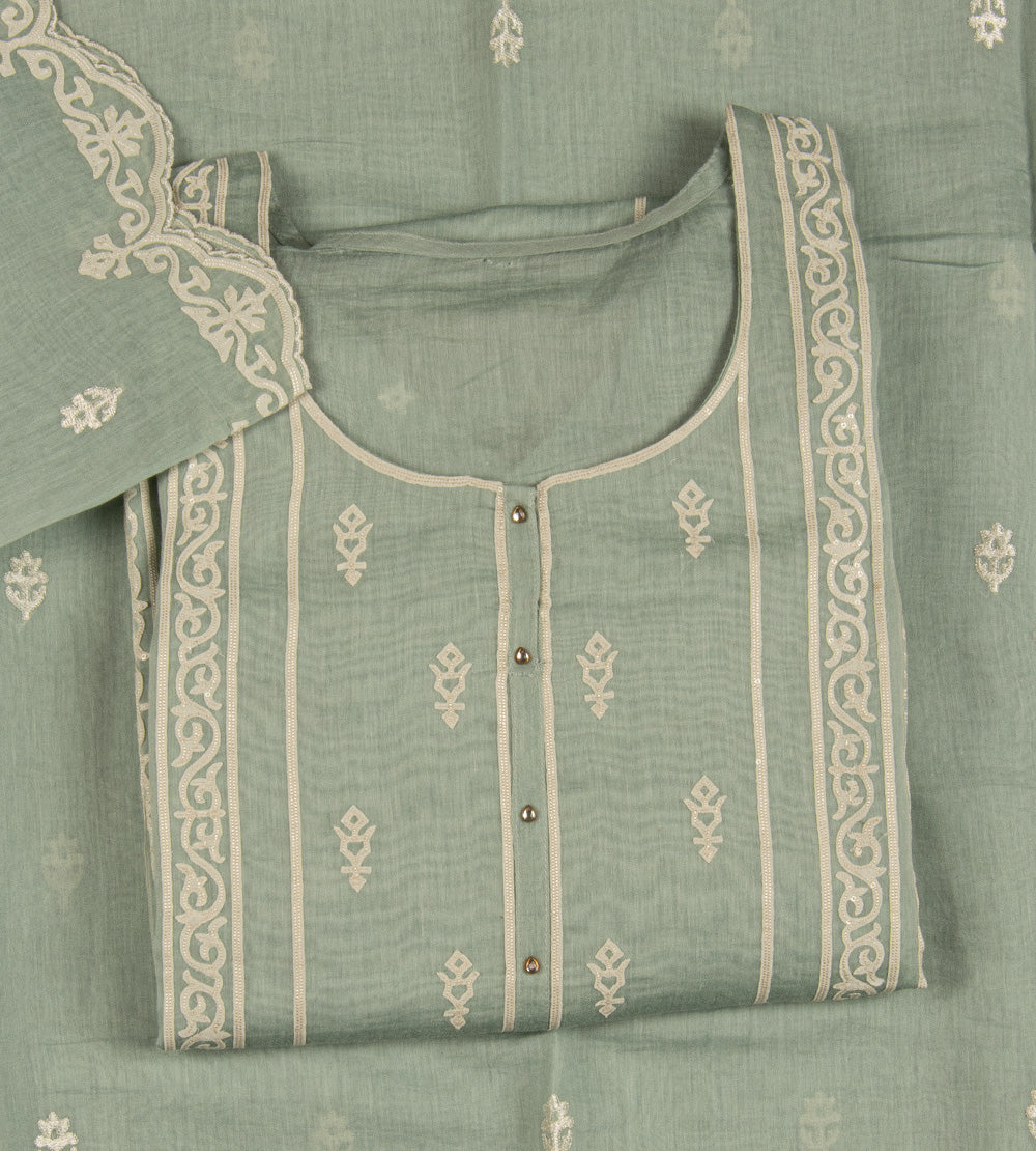 Green Mul Cotton Salwar
