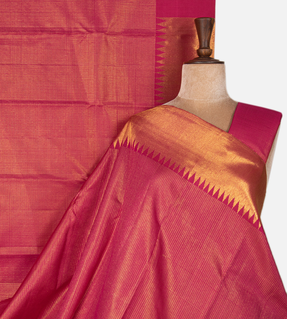 Pink Kanchipuram Silk Saree