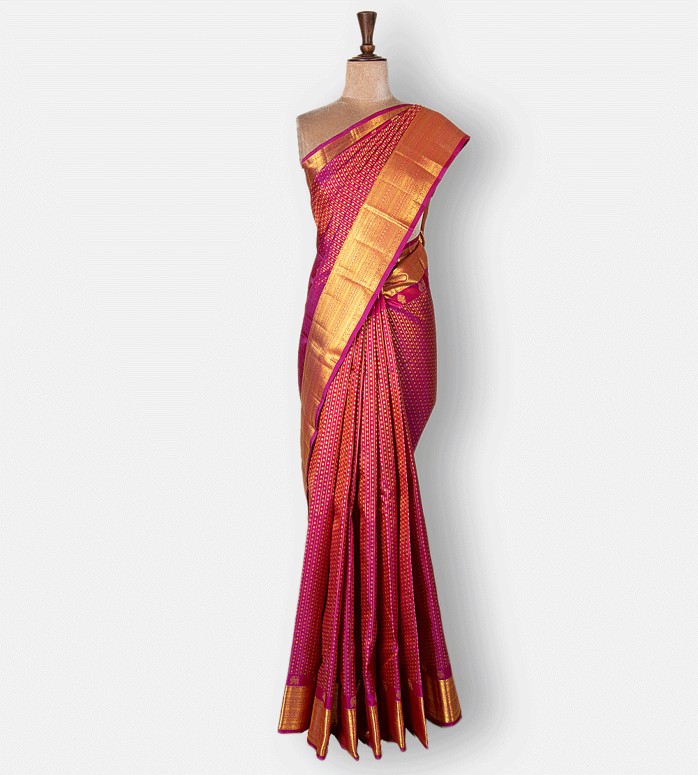 Pink Kanchipuram Silk Saree