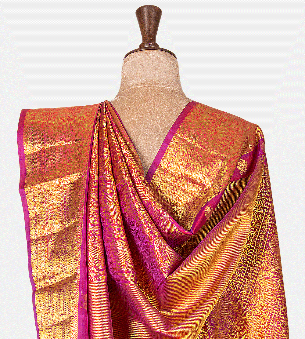 Pink Kanchipuram Silk Saree