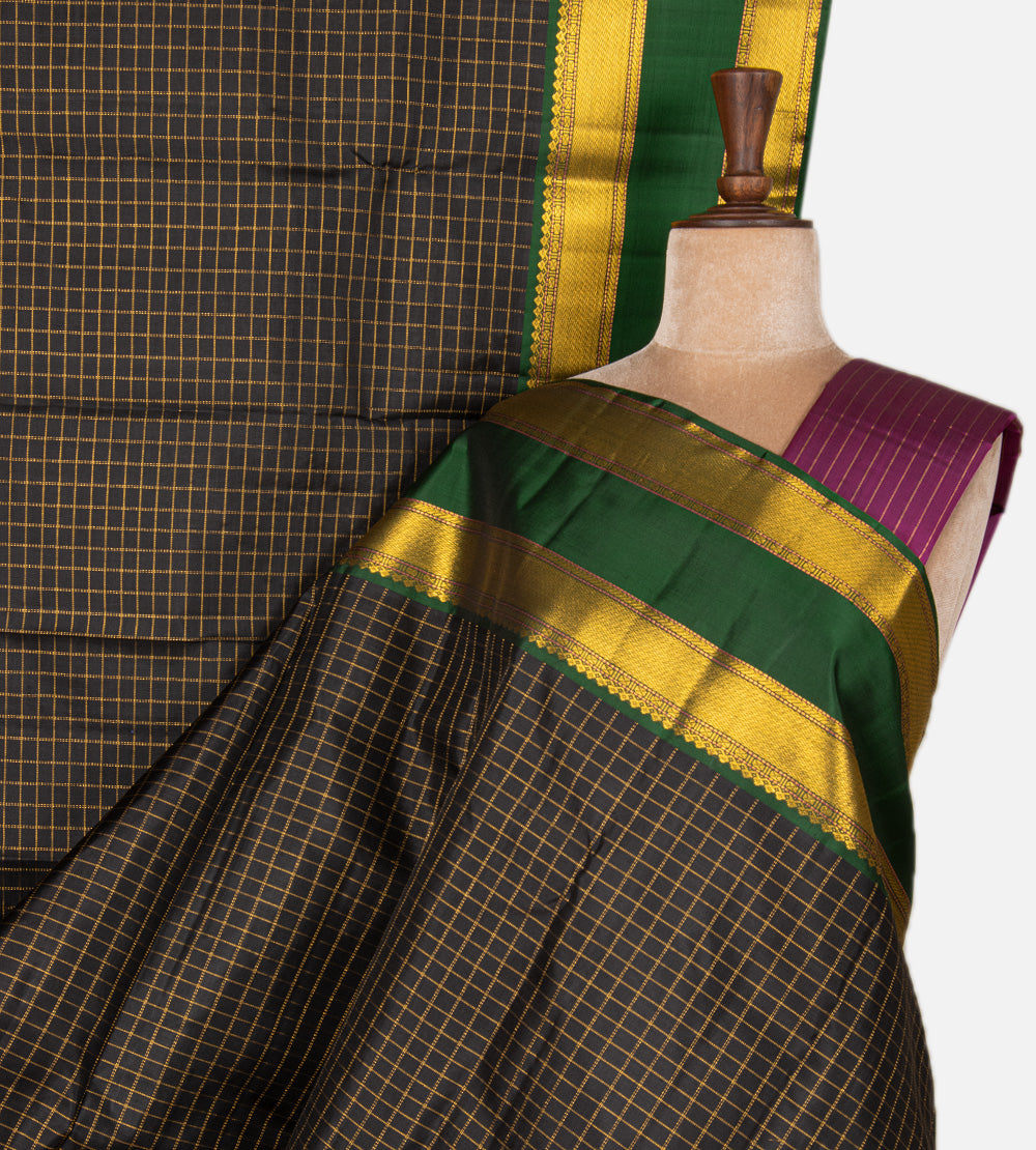 Black Kanchipuram Silk Saree