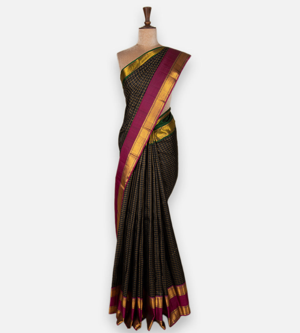 Black Kanchipuram Silk Saree