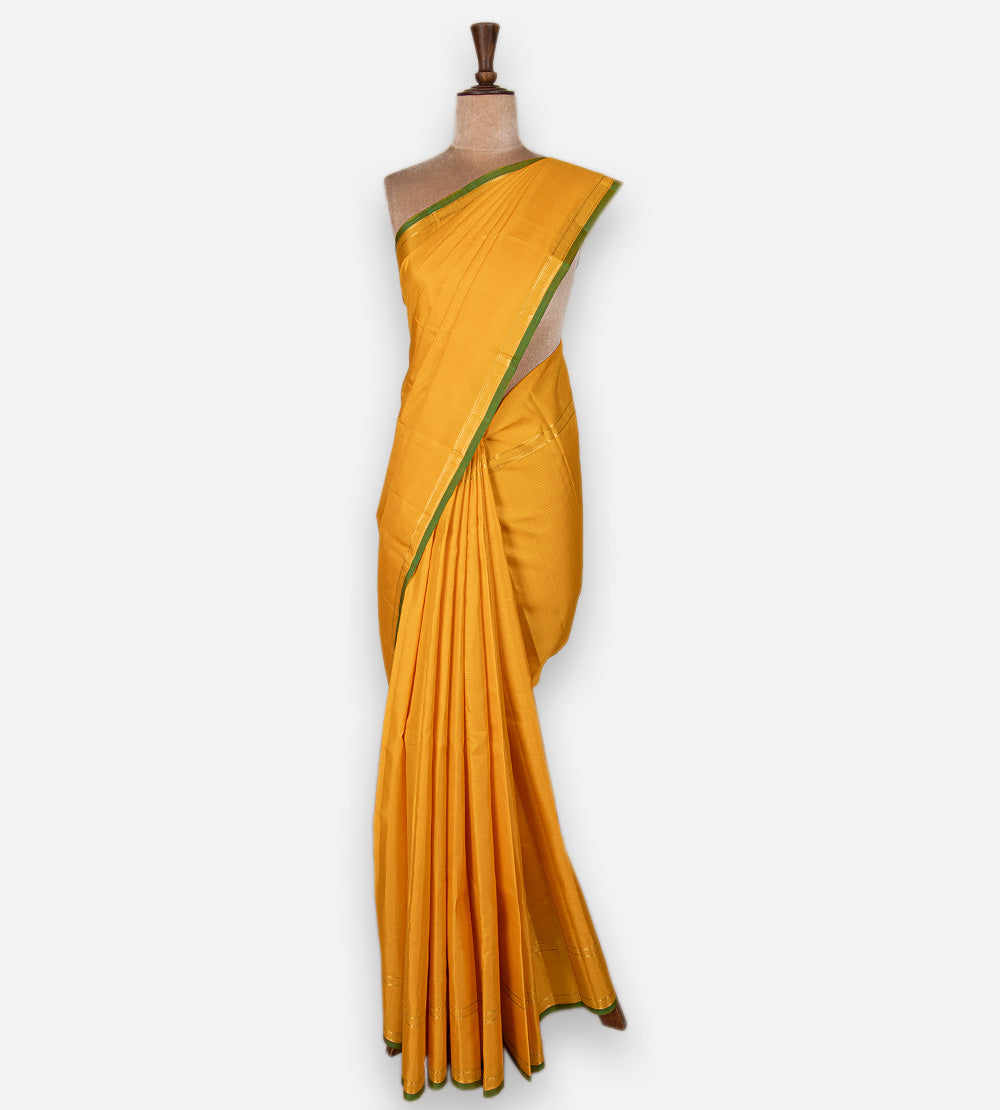 Yellow Kanchipuram Silk Saree