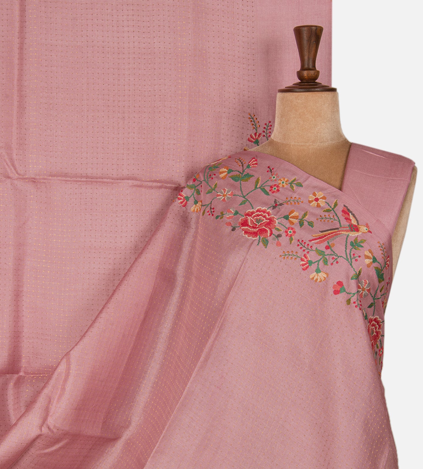 Pink Tussar Saree