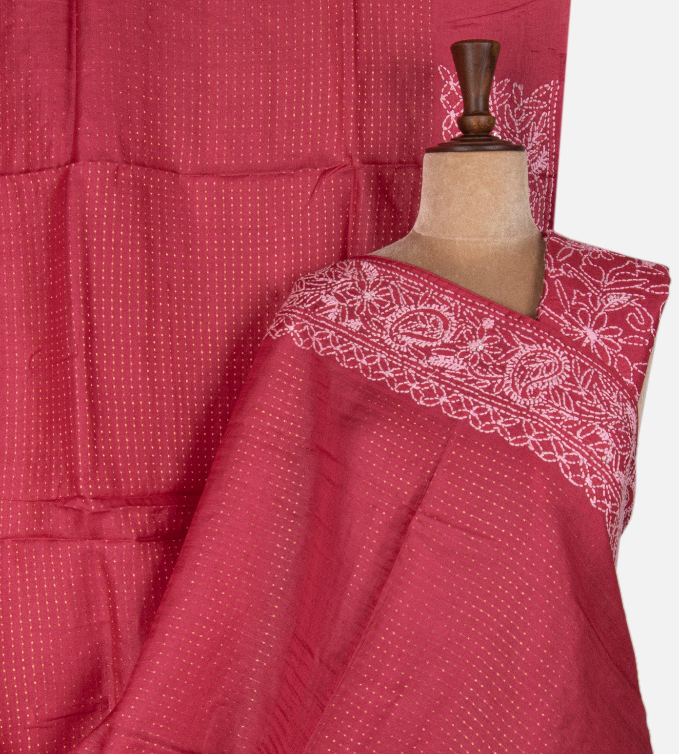 Pink Tussar Saree