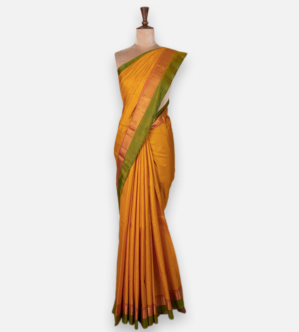 Yellow Kanchipuram Silk Saree