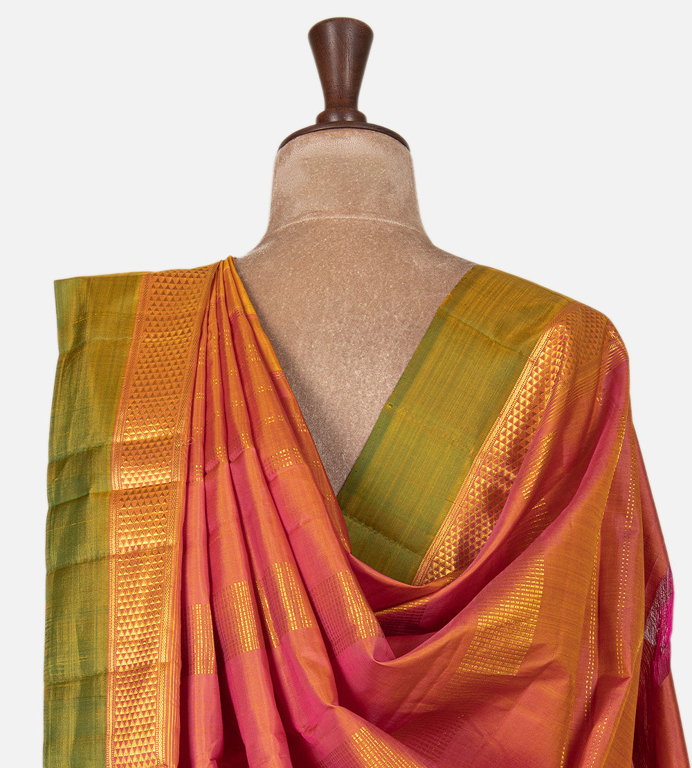 Yellow Kanchipuram Silk Saree