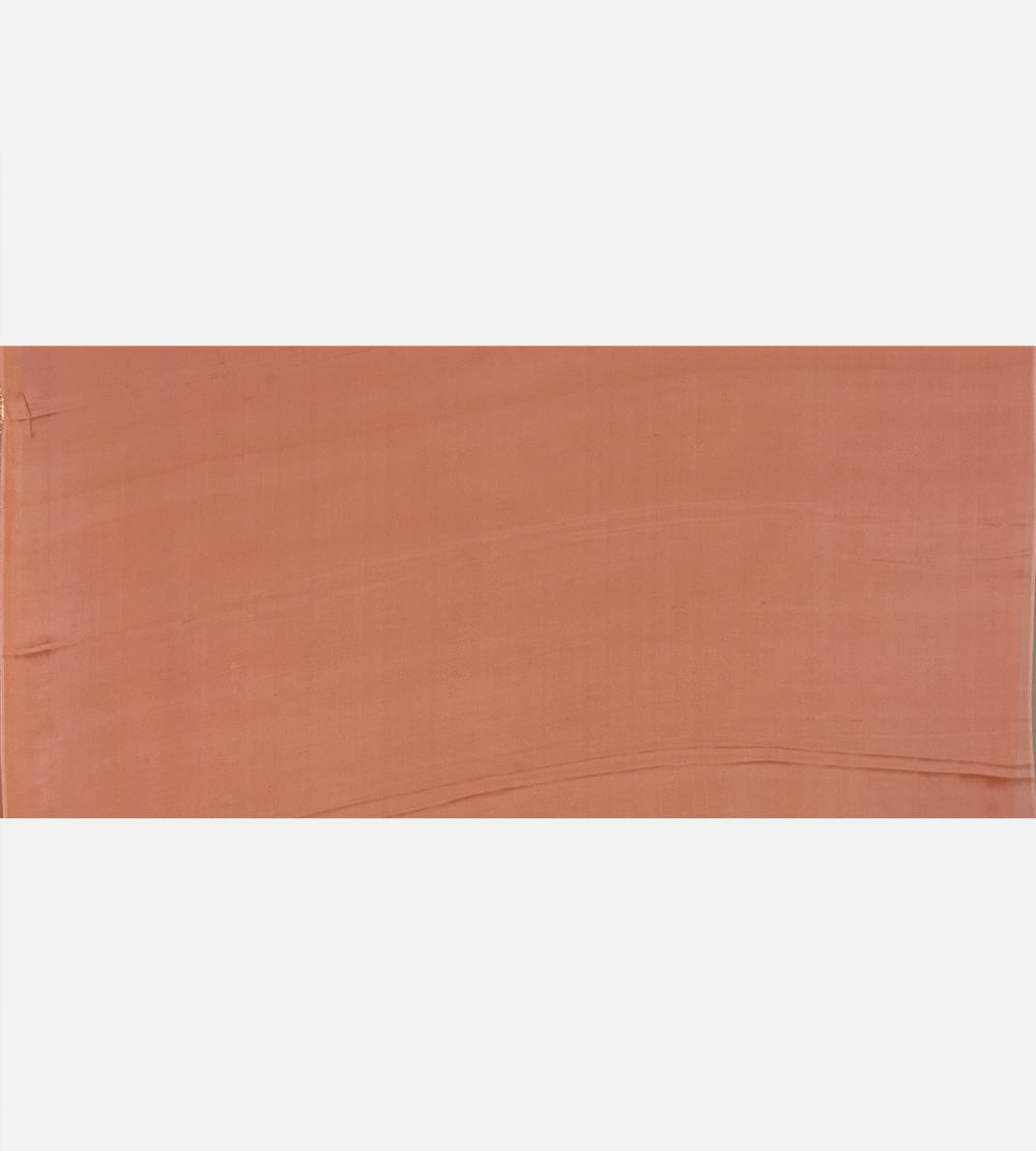Light Peach Banarasi Crepe Saree