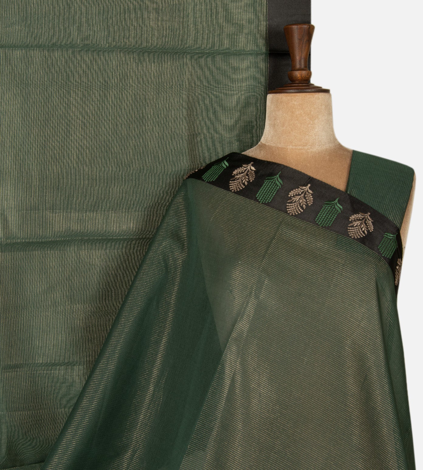 Green Semi Tussar Saree