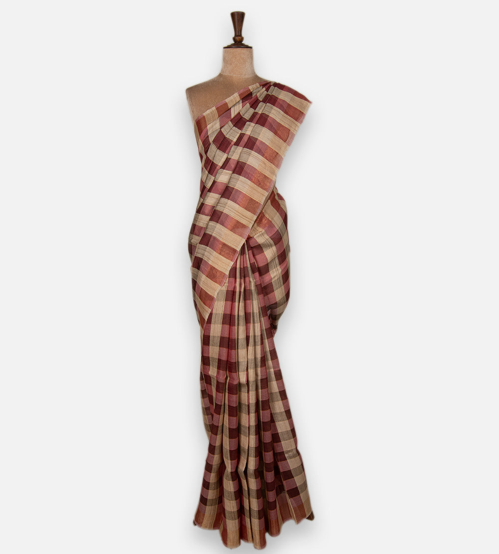 Multicolour Tussar Saree