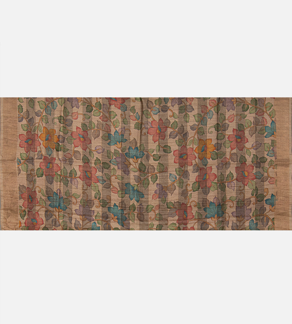 Multicolour Tussar Saree