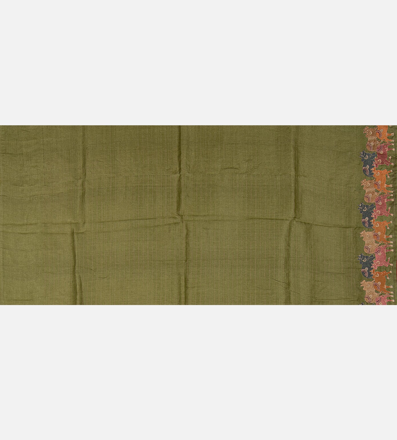 Green Tussar Saree
