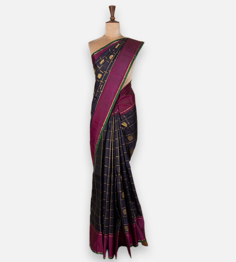 Blue Kanchipuram Silk Saree