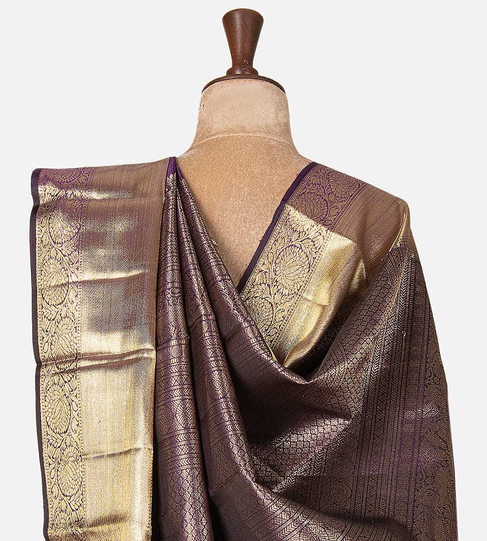Purple Kanchipuram Silk Saree