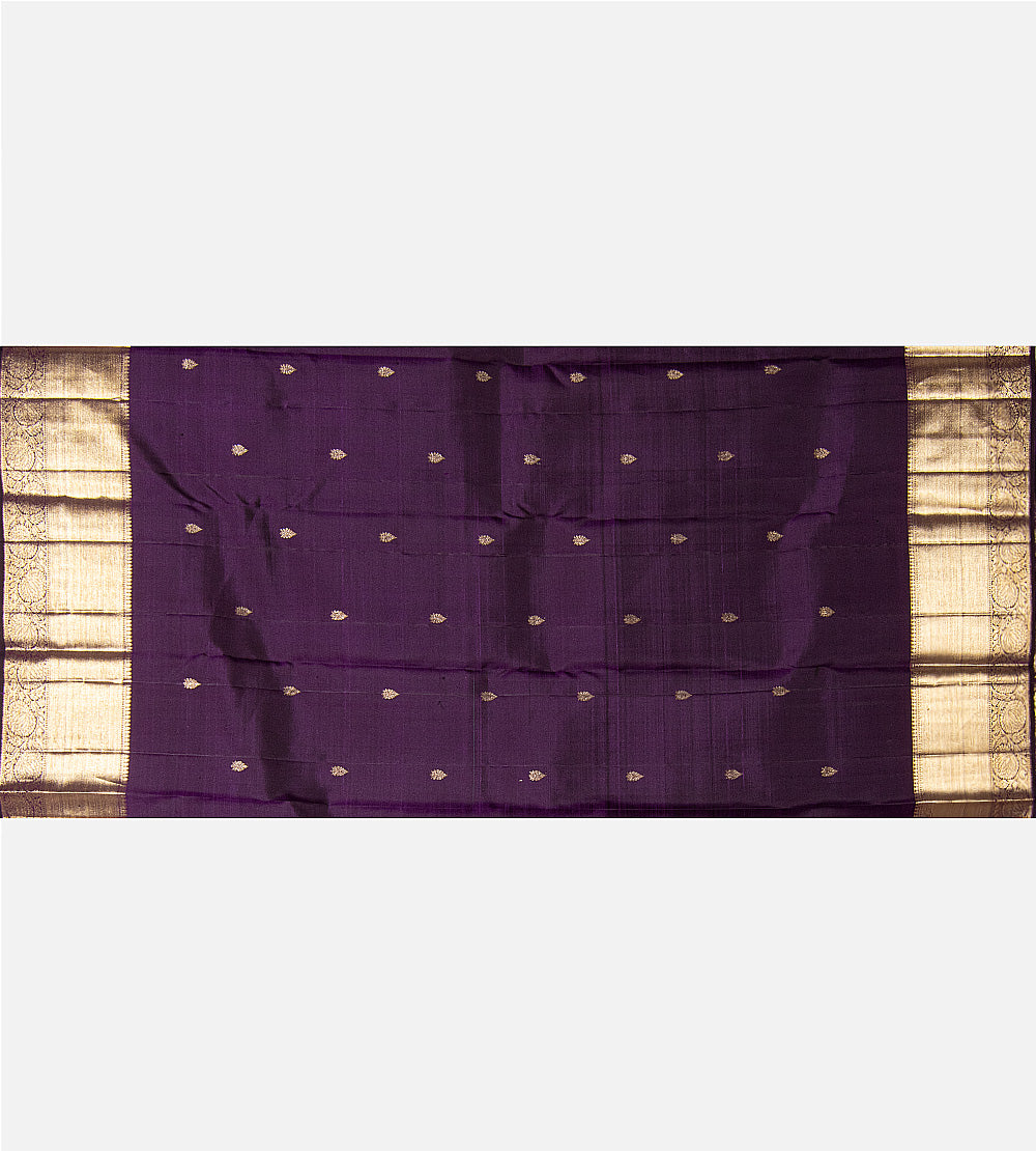 Purple Kanchipuram Silk Saree