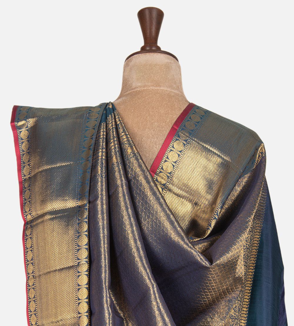 Blue Kanchipuram Silk Saree