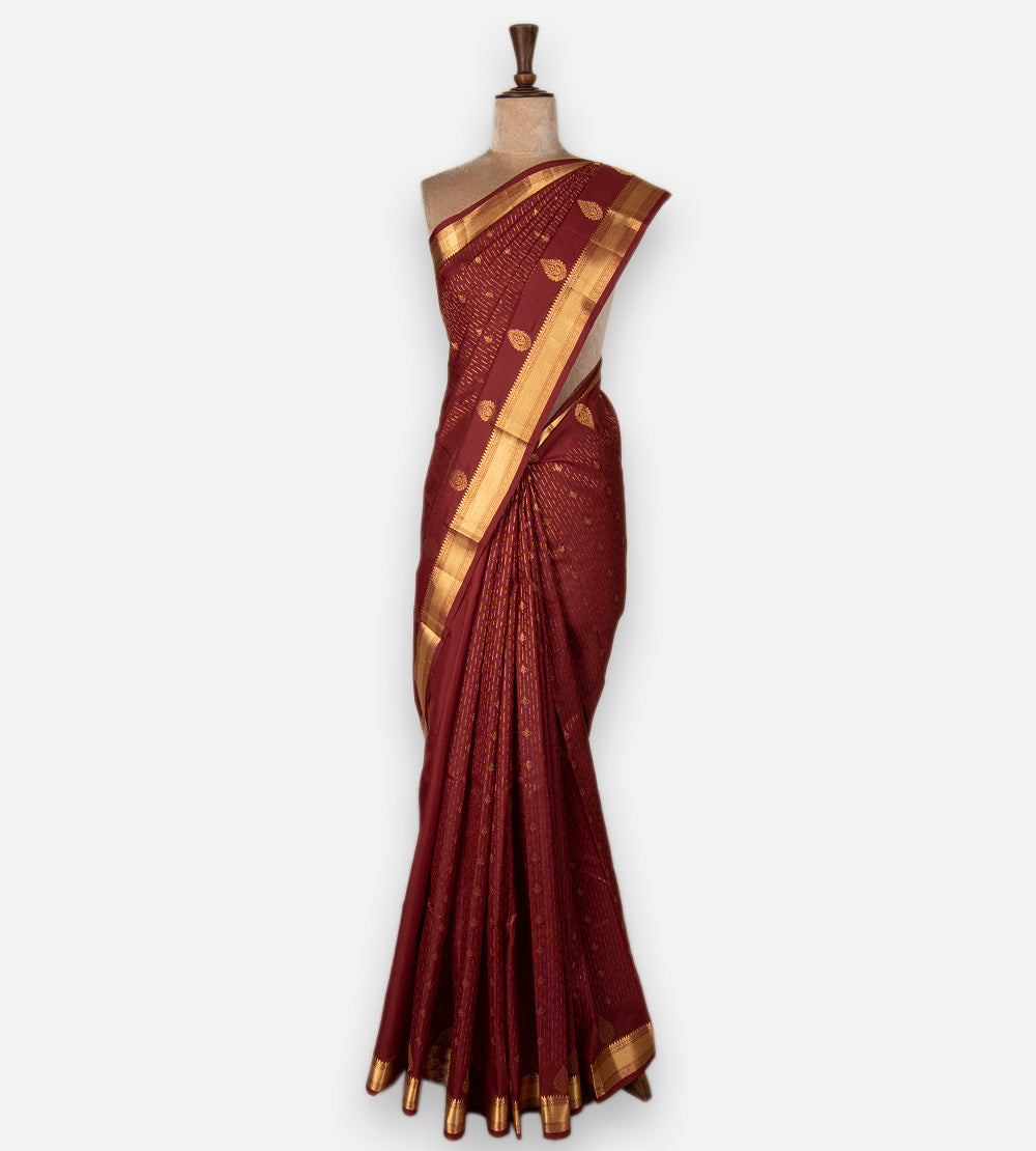 Maroon Soft Silk Saree