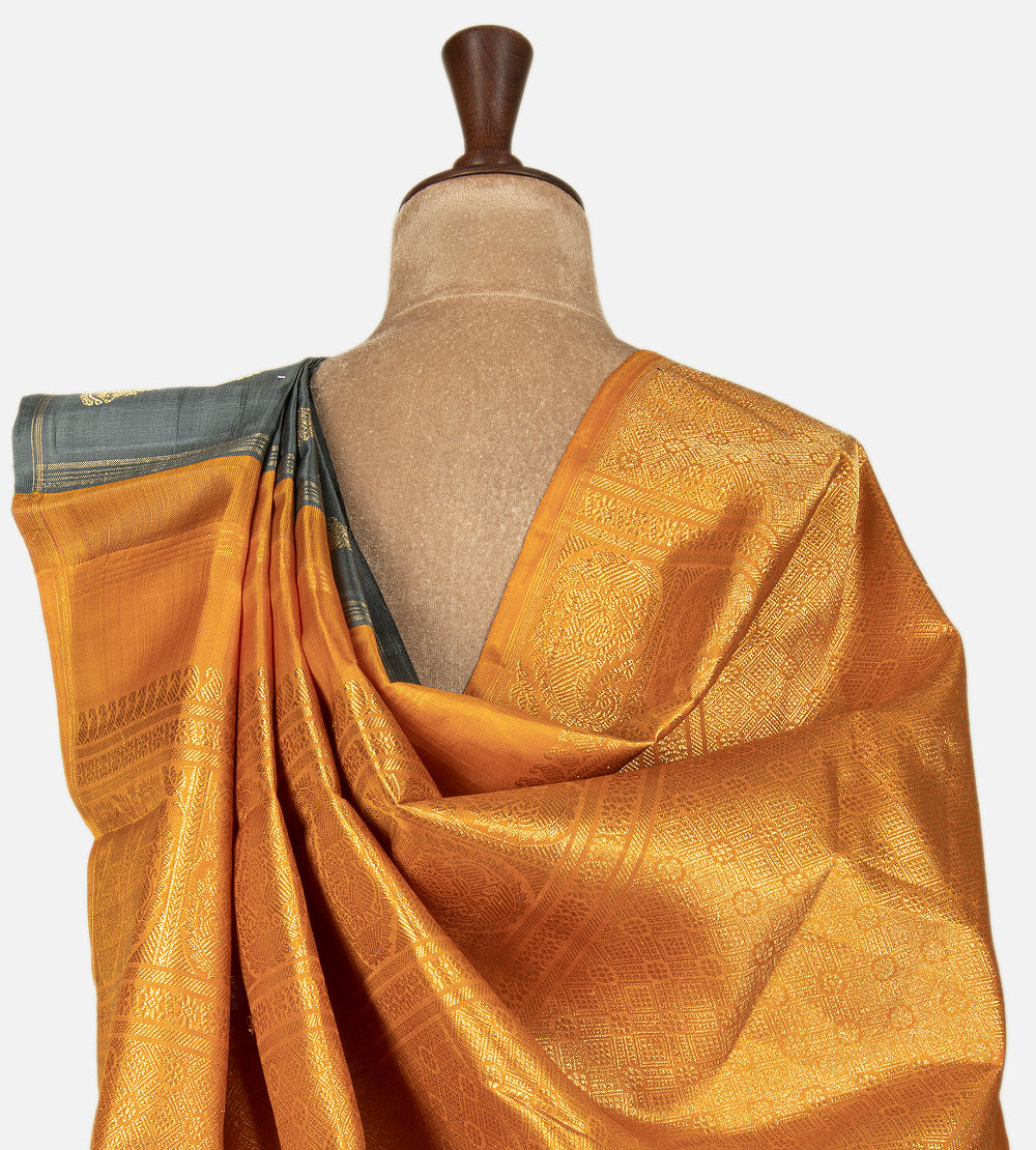 Elephant Grey Kanchipuram Silk Saree