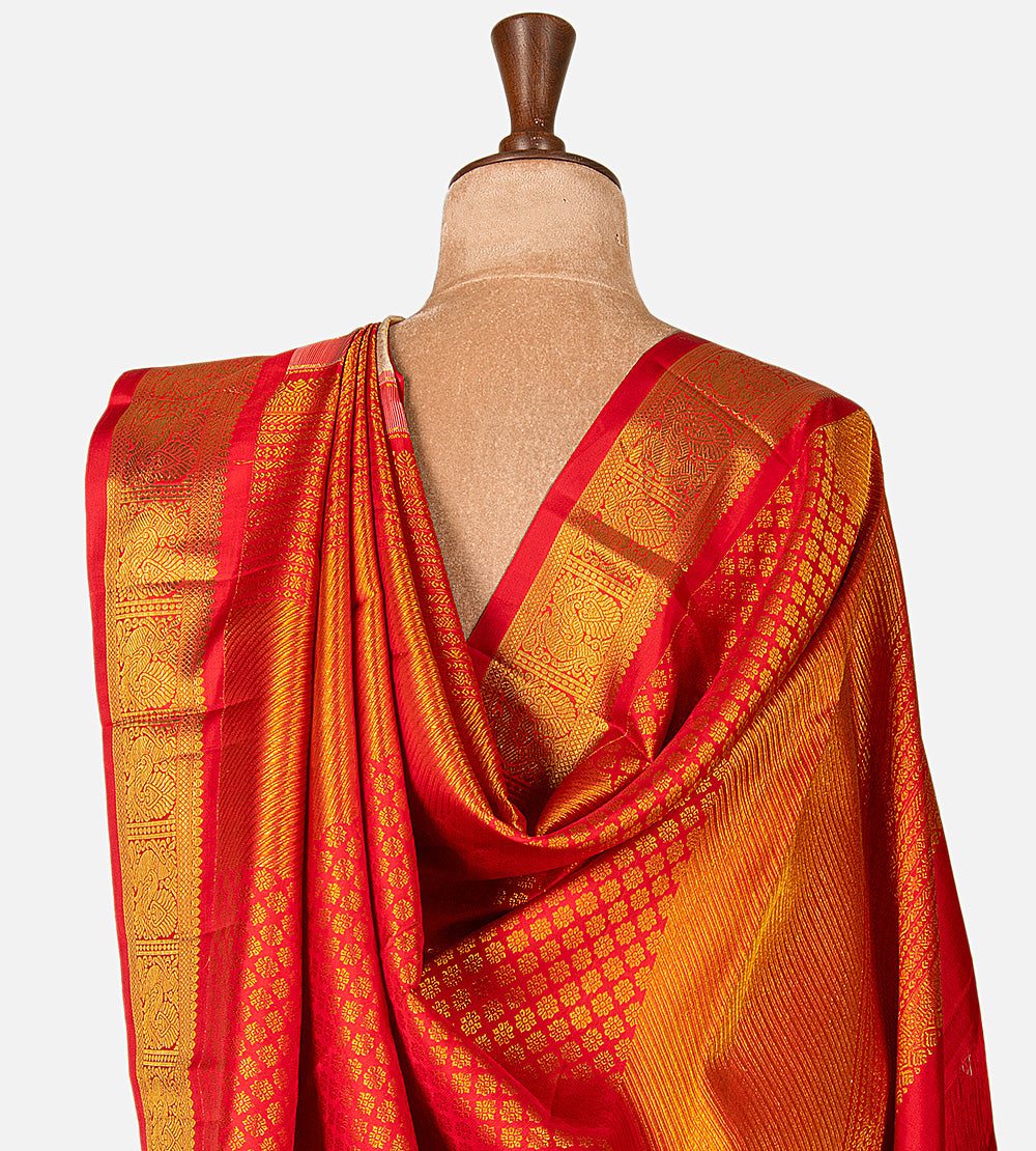 Beige Kanchipuram Silk Saree