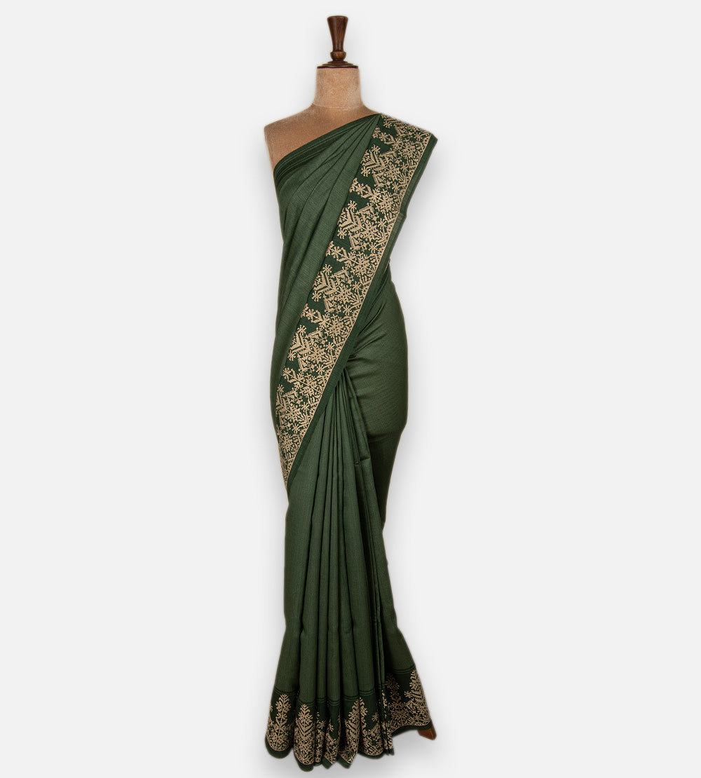 Green Moonga Tussar Saree