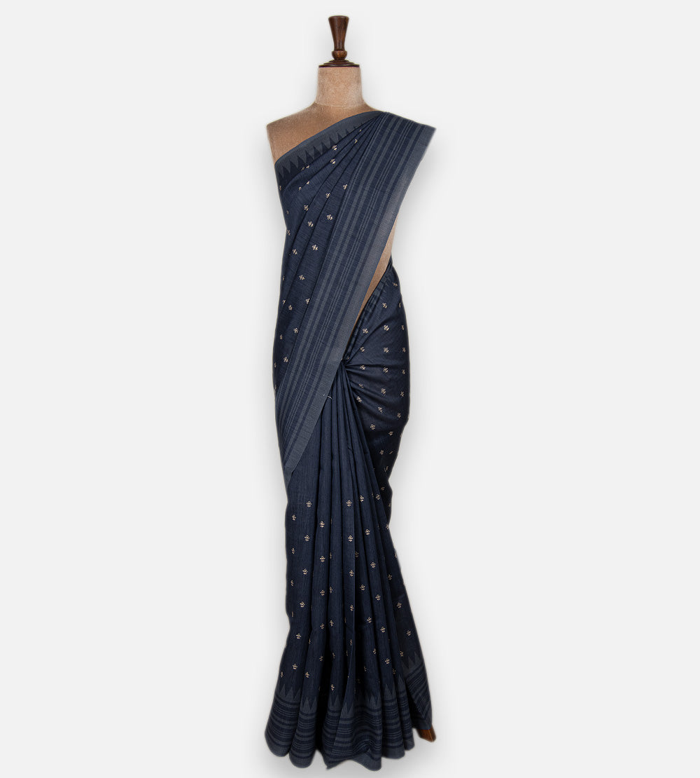 Blue Moonga Tussar Saree