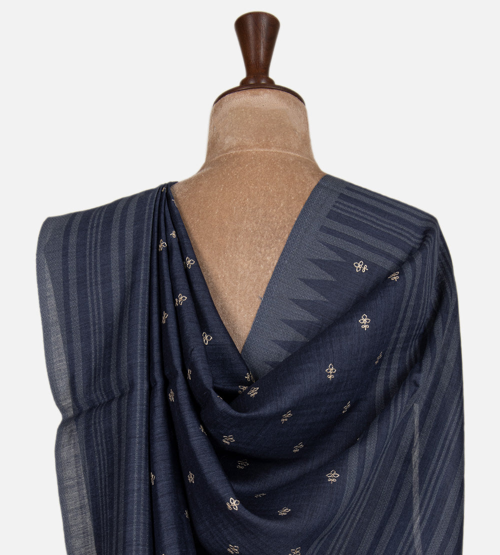 Blue Moonga Tussar Saree