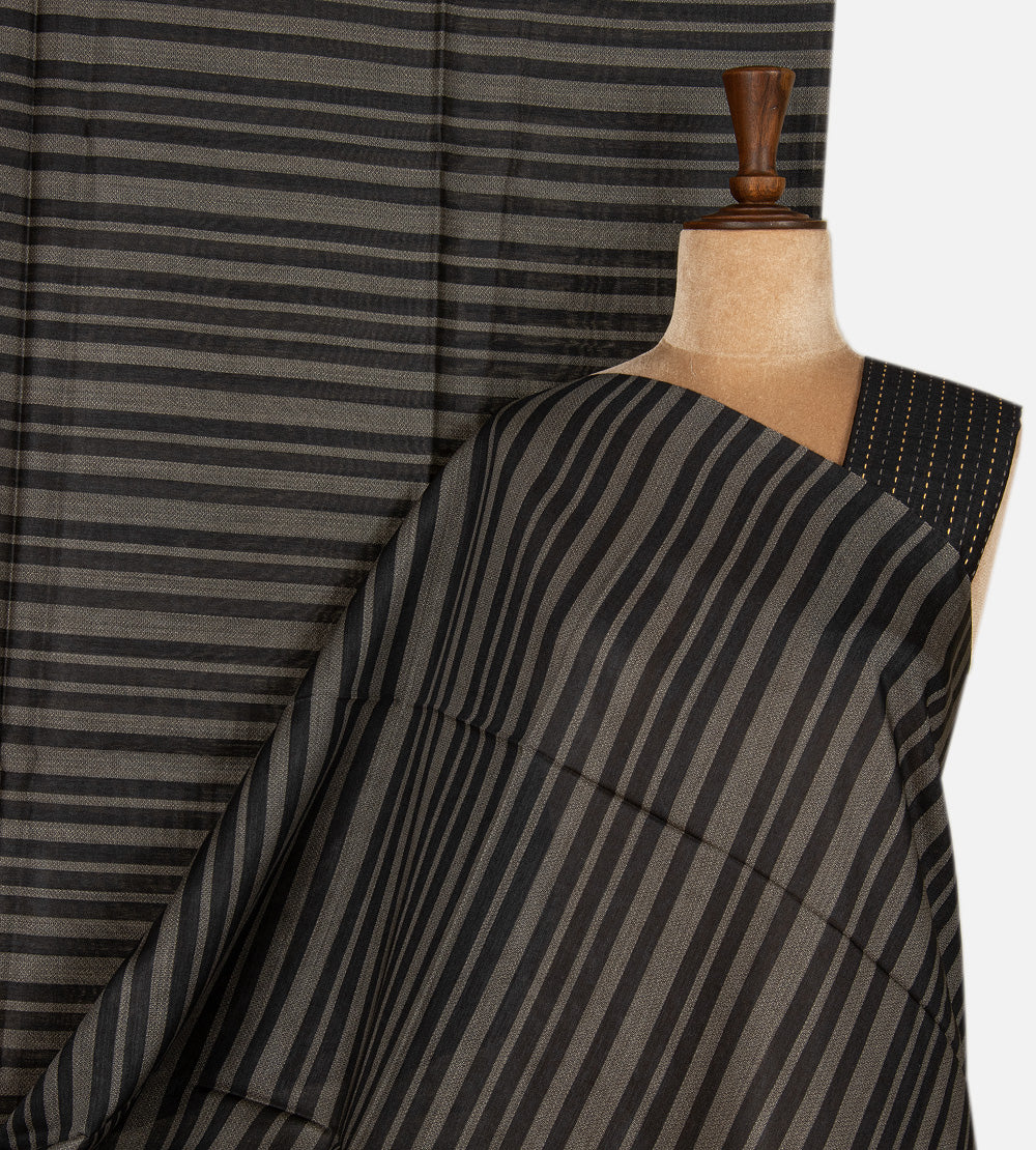 Black Moonga Tussar Saree