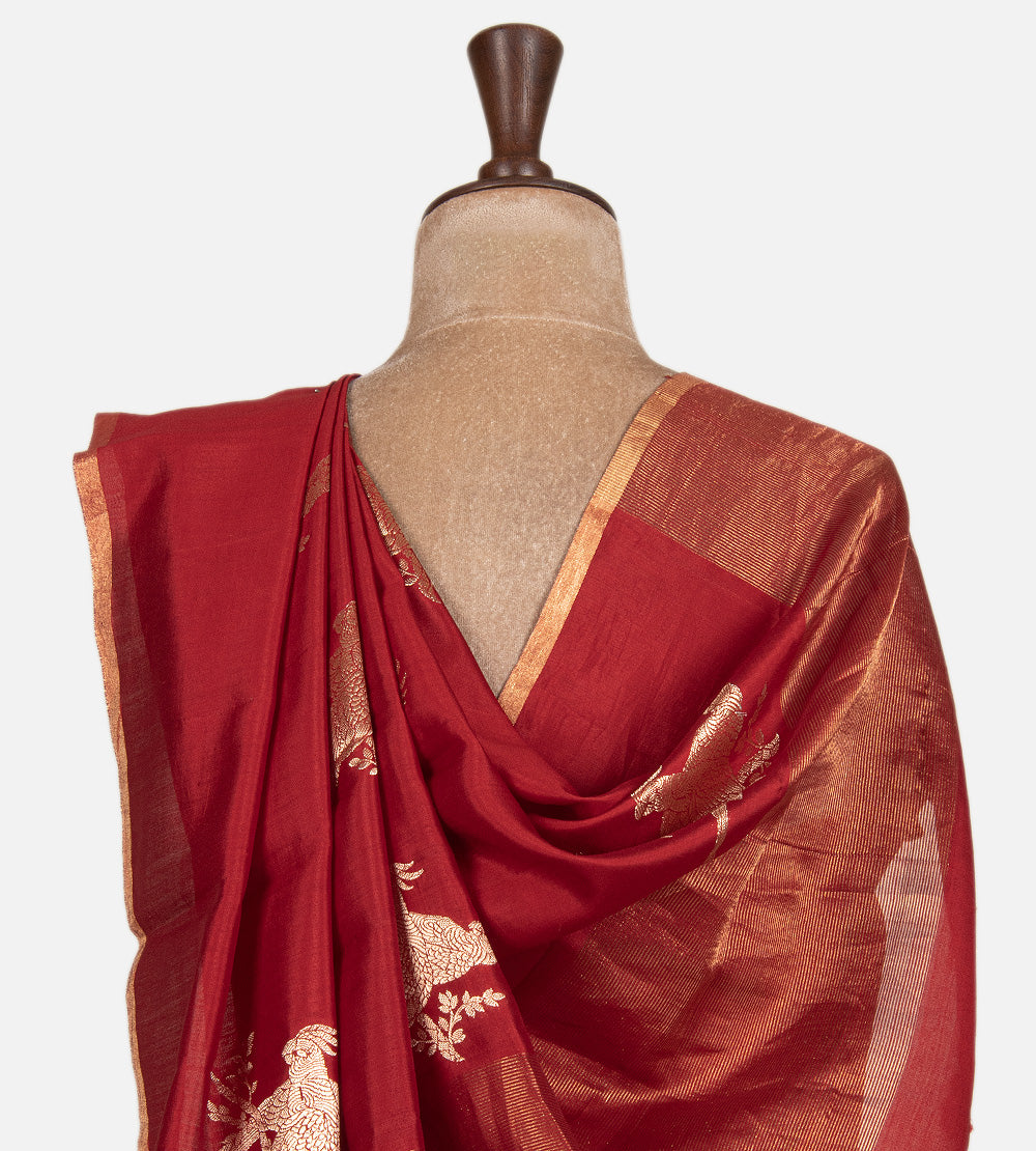 Red Chaniya Silk Saree