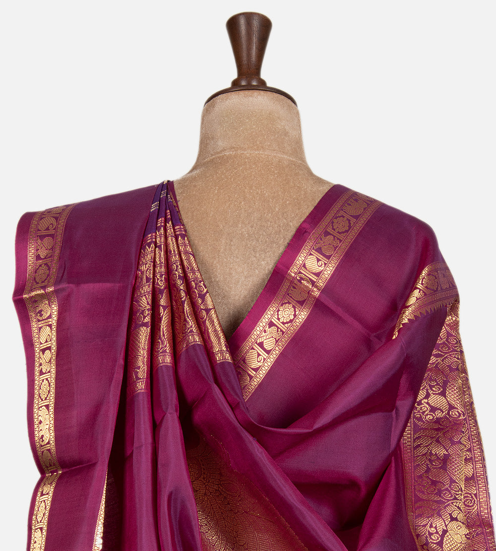 Violet Kanchipuram Silk Saree