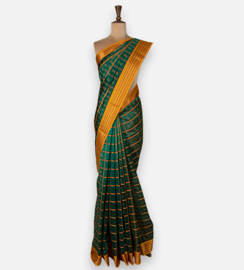 Green Cotton Silk Saree