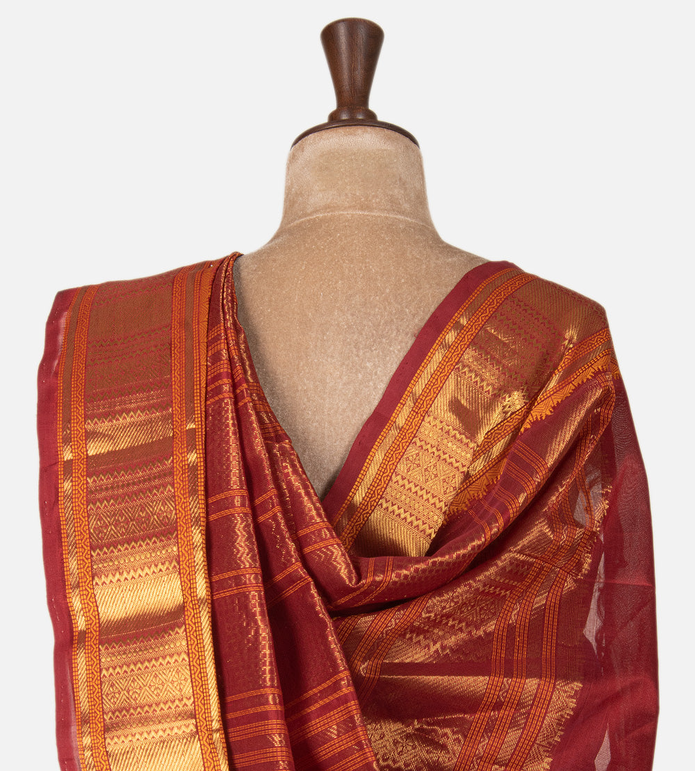 Violet Cotton Silk Saree