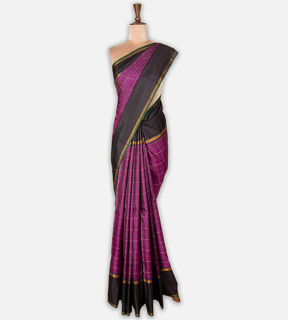 Purple Kanchipuram Silk Saree