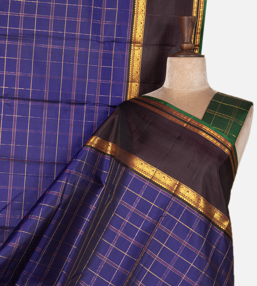 Blue Kanchipuram Silk Saree